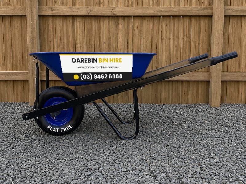 Wheelbarrow hire with skip bin